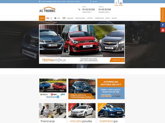 izdelava spletne strani za avtocenter trobec