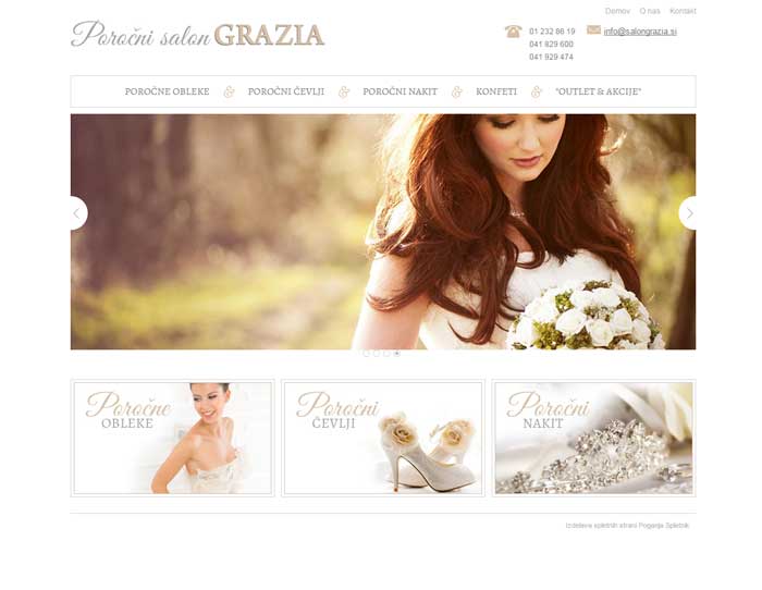 izdelava spletne strani za poročni salon 
