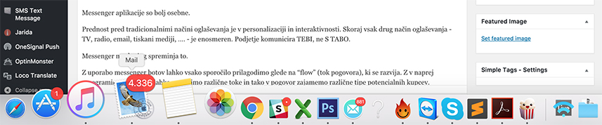 primer email sporocil